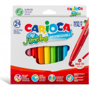 Μαρκαδόροι Carioca Jumbo Superwashable 24 χρώματα 40570