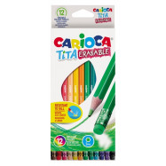 Ξυλοχρώματα Carioca Tita, Erasable, 12 χρώματα