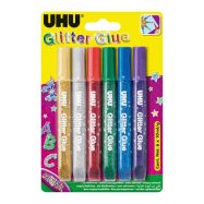 Κόλλες Glitter UHU 10ml 6τμχ