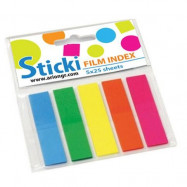 Σελιδοδείκτες Sticki Film 44x12mm 5 χρώματα
