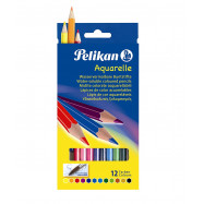 Υδατοδιαλυτές ξυλομπογιές Pelikan Aquarelle 12 χρώματα