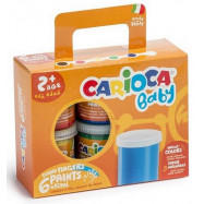 Δακτυλοχρώματα Carioca Baby/6 χρωμάτων 80ml.