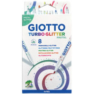 Μαρκαδόροι Giotto Turbo Glitter 8 Χρώματα Pastel