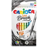 Μαρκαδόροι Carioca Super Brush, 10 χρώματα