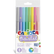 Μαρκαδόροι Carioca 8 Χρώματα Pastel 43032