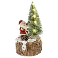 Κεραμικός Άγιος Βασίλης με δέντρο και φως (72062)