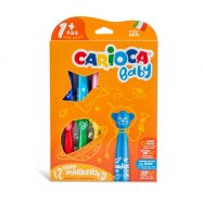 Μαρκαδόροι Carioca Teddy Markers baby 1+  42816 12 χρώματα