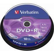 Verbatim DVD+R 4.7GB 16x speed 10τεμ. Cakebox