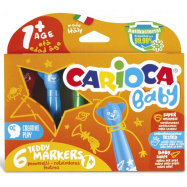 Μαρκαδόροι Carioca Teddy Markers baby 1+  42815 6 χρώματα