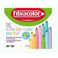 Μαρκαδόροι Fibracolor Colorito Maxi - Pastel 12 χρώματα